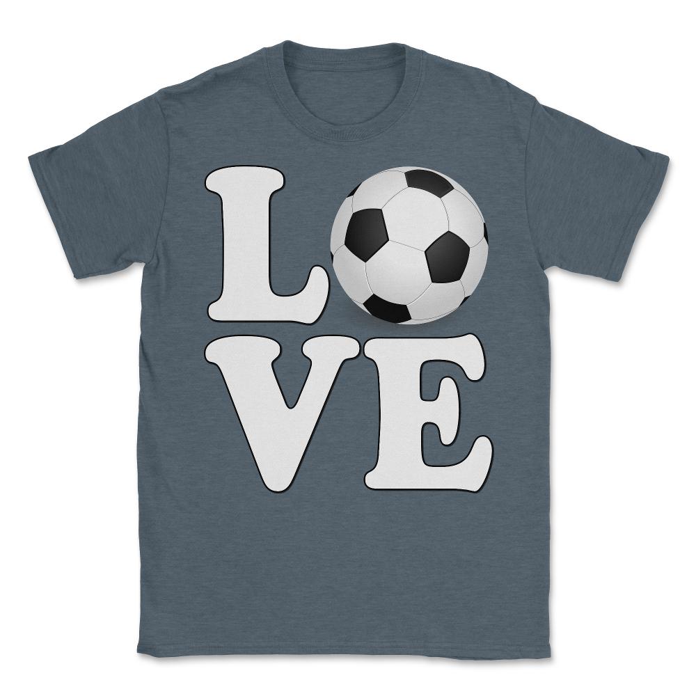 Soccer Love - Unisex T-Shirt - Dark Grey Heather
