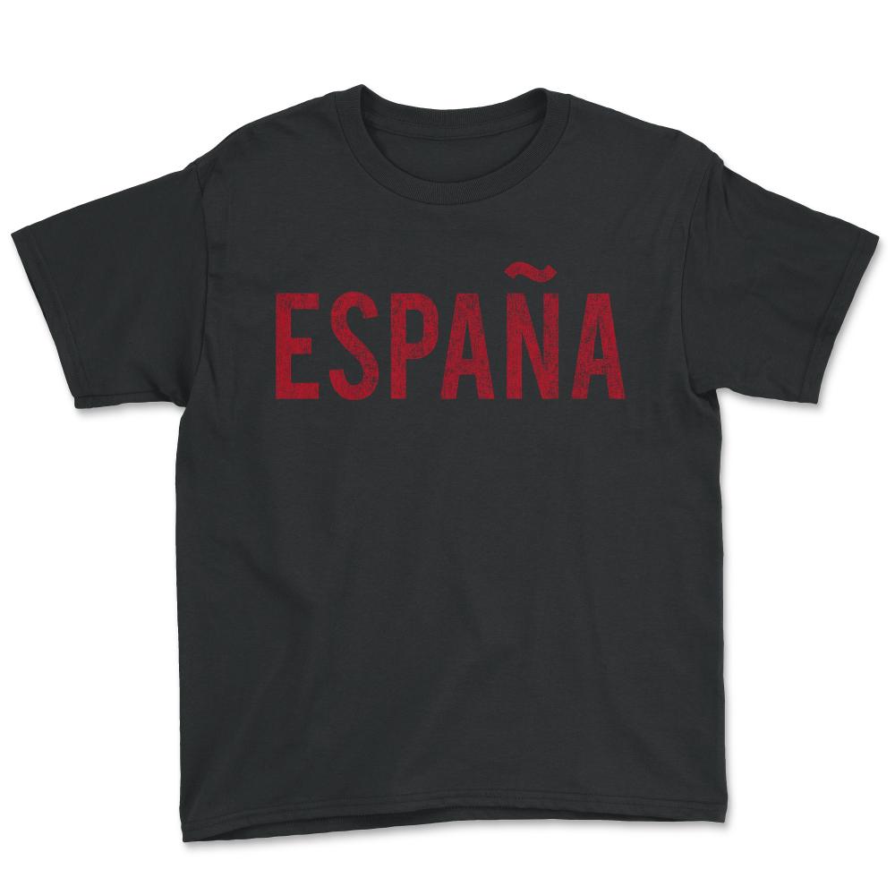 Spain Espana Retro - Youth Tee - Black