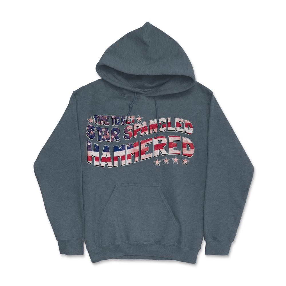 Time to Get Star Spangled Hammered 4th of July - Hoodie - Dark Grey Heather