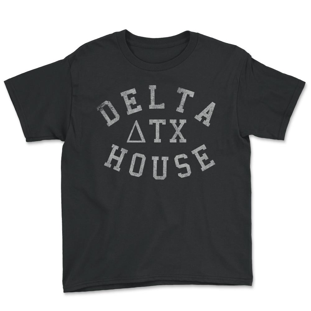 Delta House Retro - Youth Tee - Black