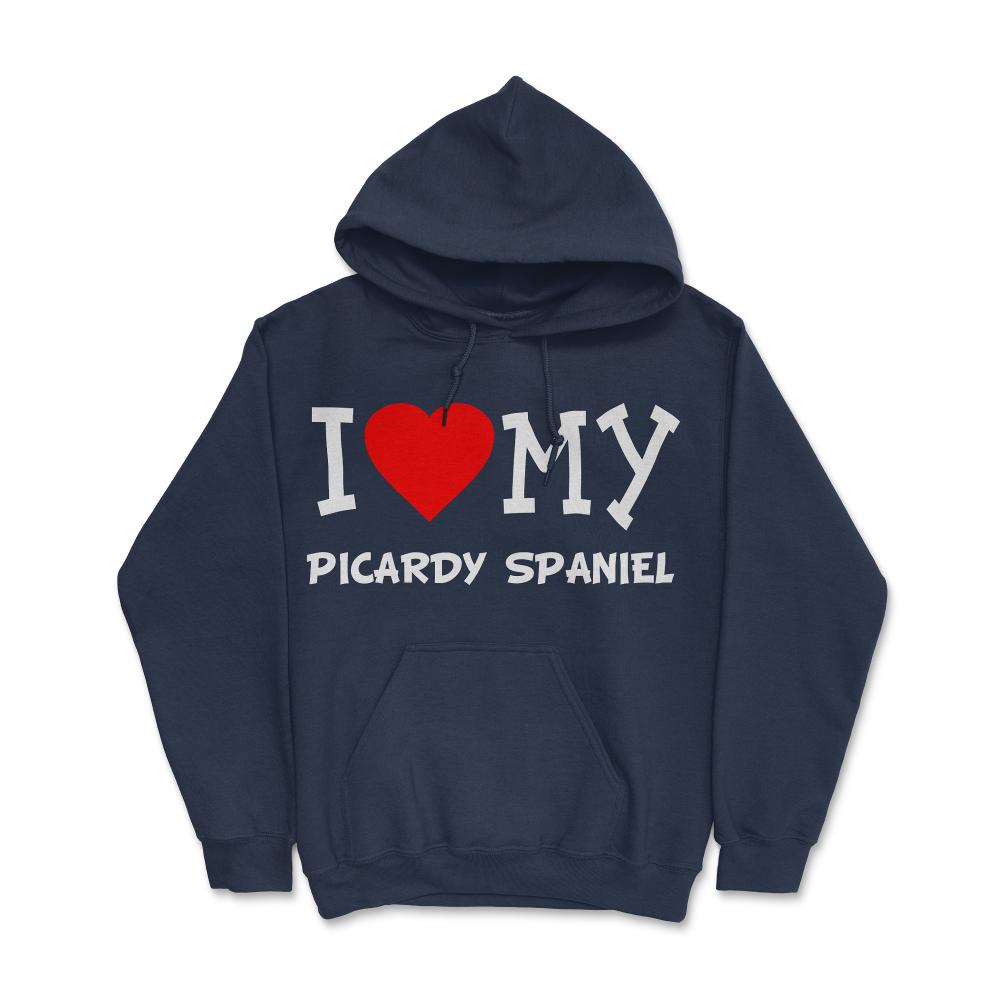 I Love My Picardy Spaniel Dog Breed - Hoodie - Navy