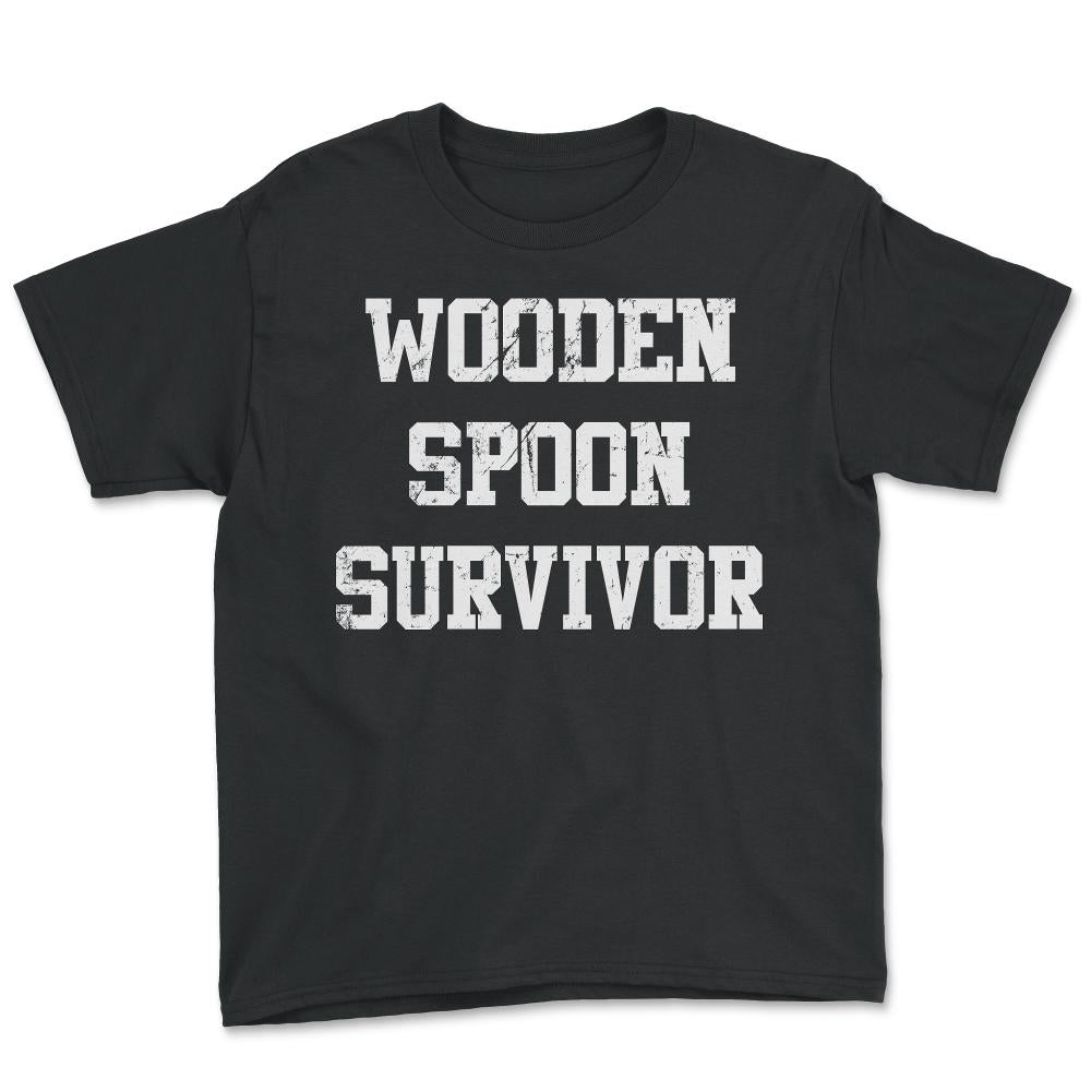 Wooden Spoon Survivor - Youth Tee - Black