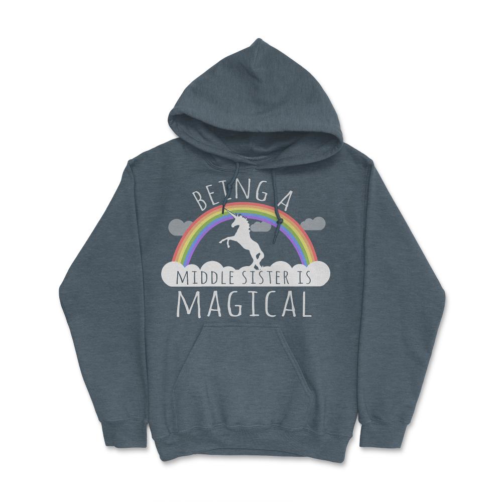 Being A Middle Sister Is Magical - Hoodie - Dark Grey Heather
