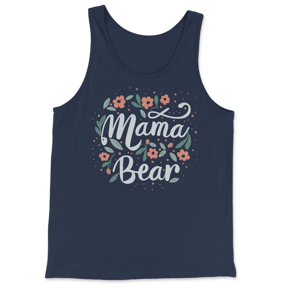 Mama Bear Floral - Tank Top - Navy