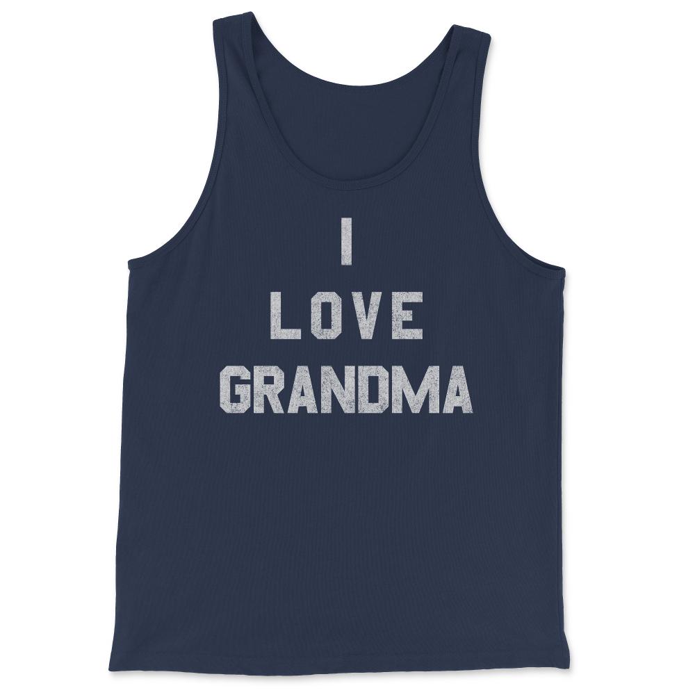 I Love Grandma White Retro - Tank Top - Navy