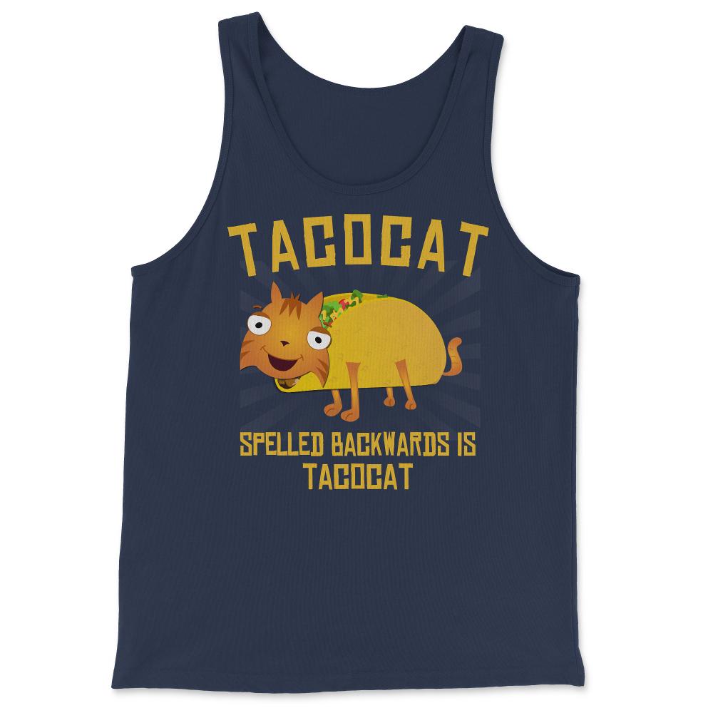 Tacocat Spelled Backwards is Tacocat - Tank Top - Navy