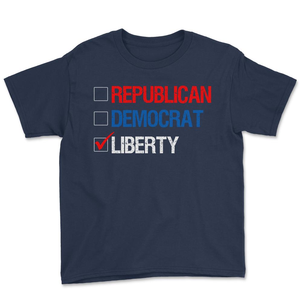 Republican Democrat Liberty Libertarian - Youth Tee - Navy