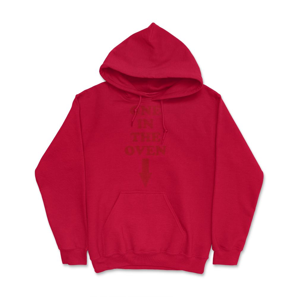 One In The Oven Expecting Pregnant - Hoodie - Red