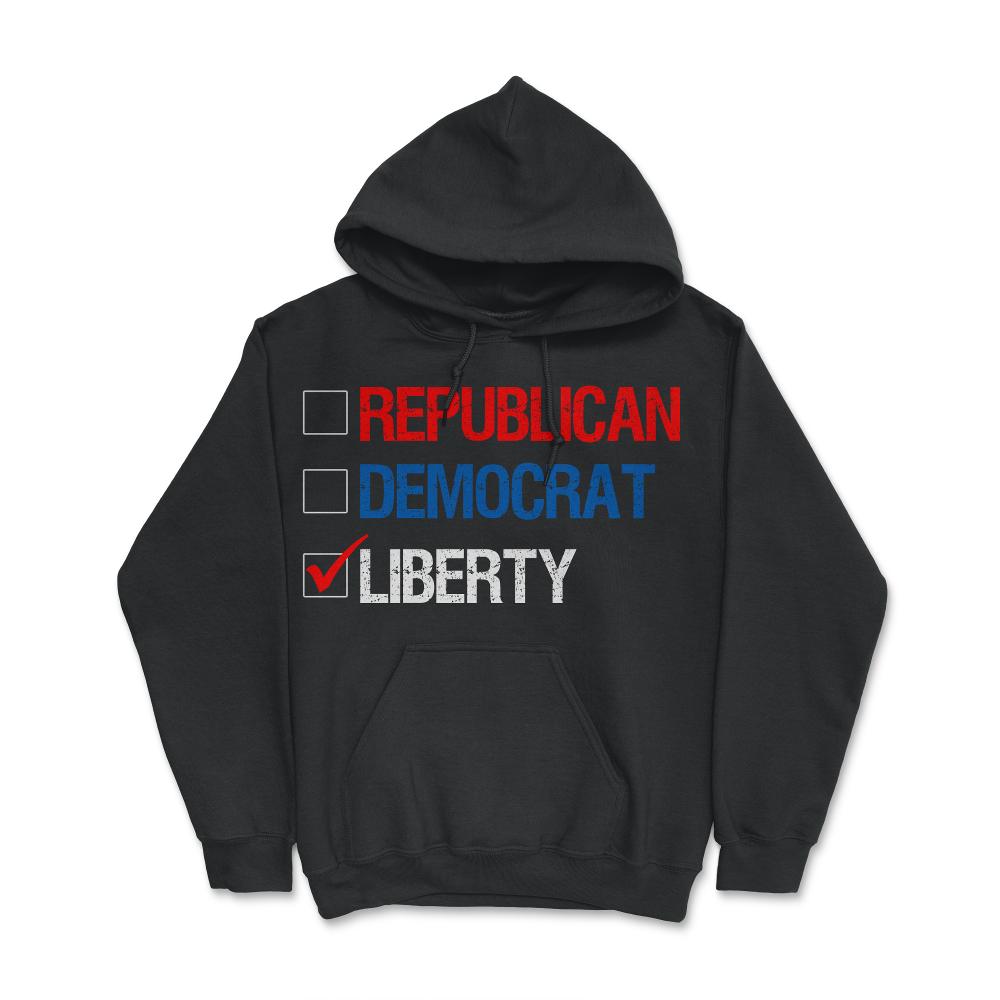 Republican Democrat Liberty Libertarian - Hoodie - Black