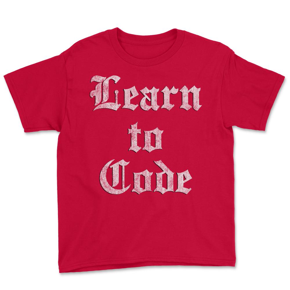 Learn to Code - Youth Tee - Red