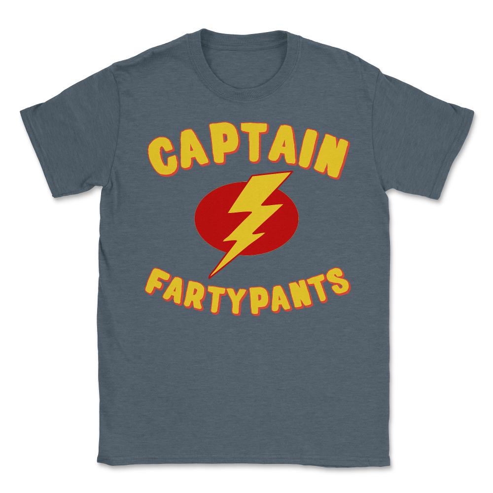 Captain Fartypants Funny Fart - Unisex T-Shirt - Dark Grey Heather