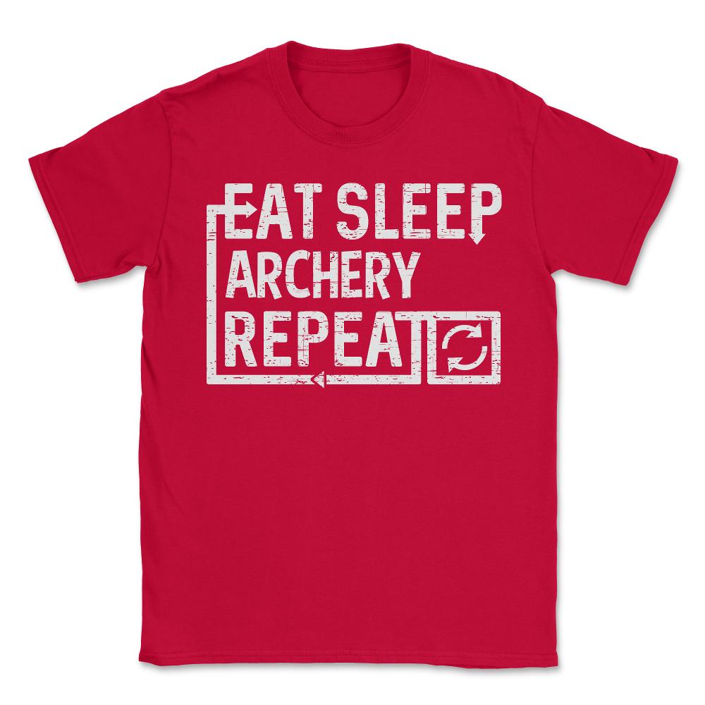 Eat Sleep Archery - Unisex T-Shirt - Red