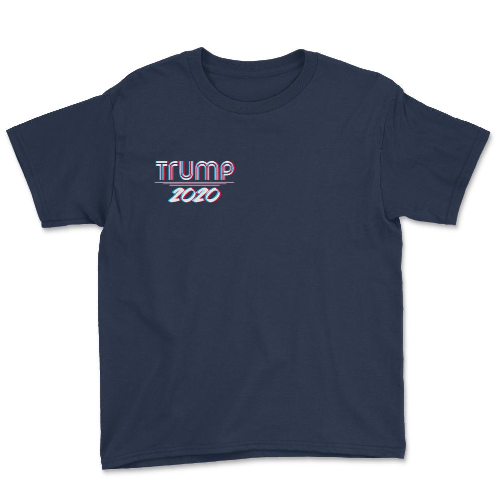 Trump 2020 3D Effect - Youth Tee - Navy