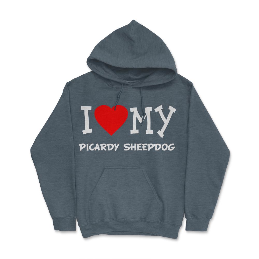 I Love My Picardy Sheepdog Dog Breed - Hoodie - Dark Grey Heather