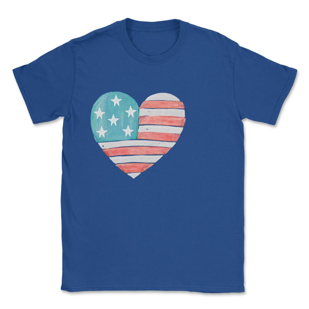 Patriotic I Love The Usa Flag - Unisex T-Shirt - Royal Blue