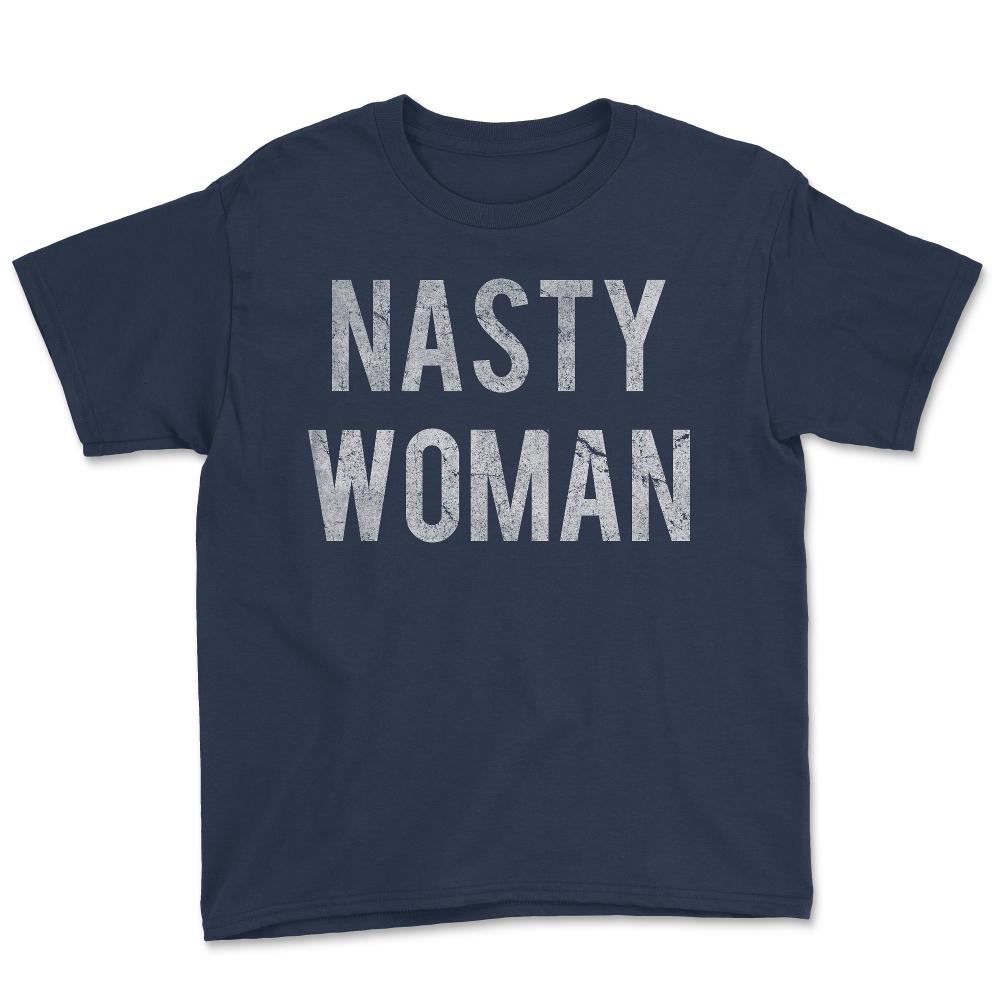 Nasty Woman Retro - Youth Tee - Navy
