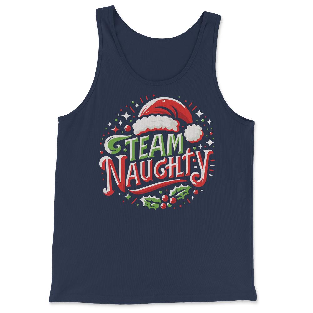 Team Naughty Funny Christmas - Tank Top - Navy