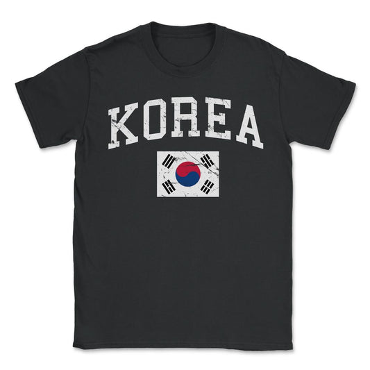 South Korea Retro Korean Seoul Hanguk - Unisex T-Shirt - Black
