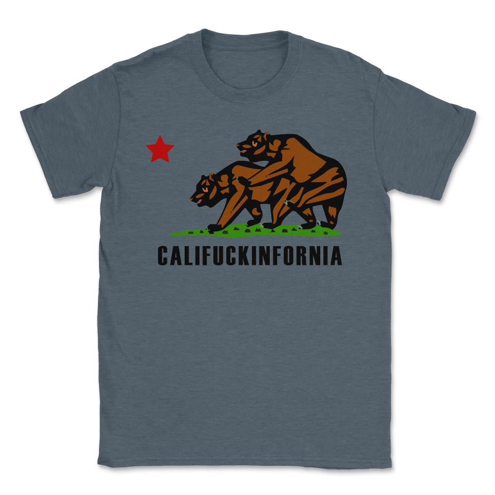Califuckinfornia - Unisex T-Shirt - Dark Grey Heather
