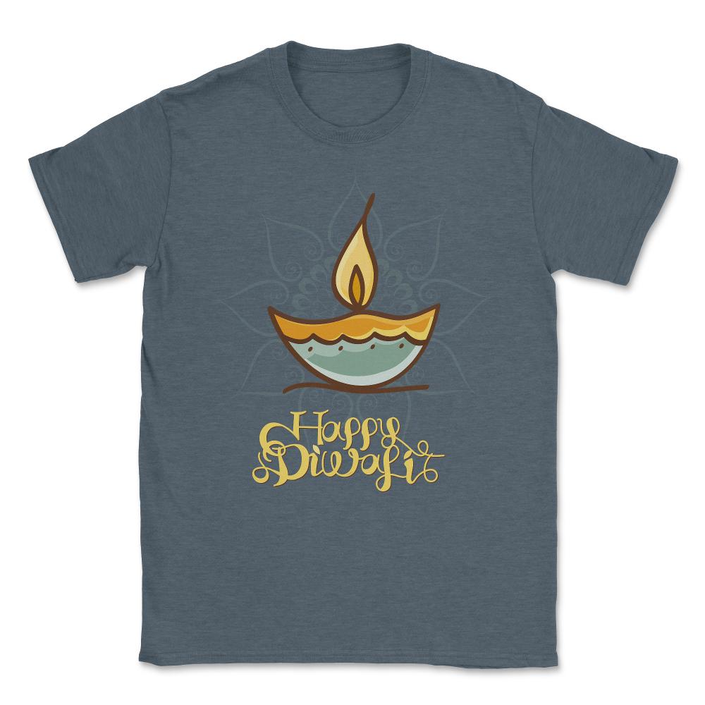 Happy Diwali T Shirt - Unisex T-Shirt - Dark Grey Heather