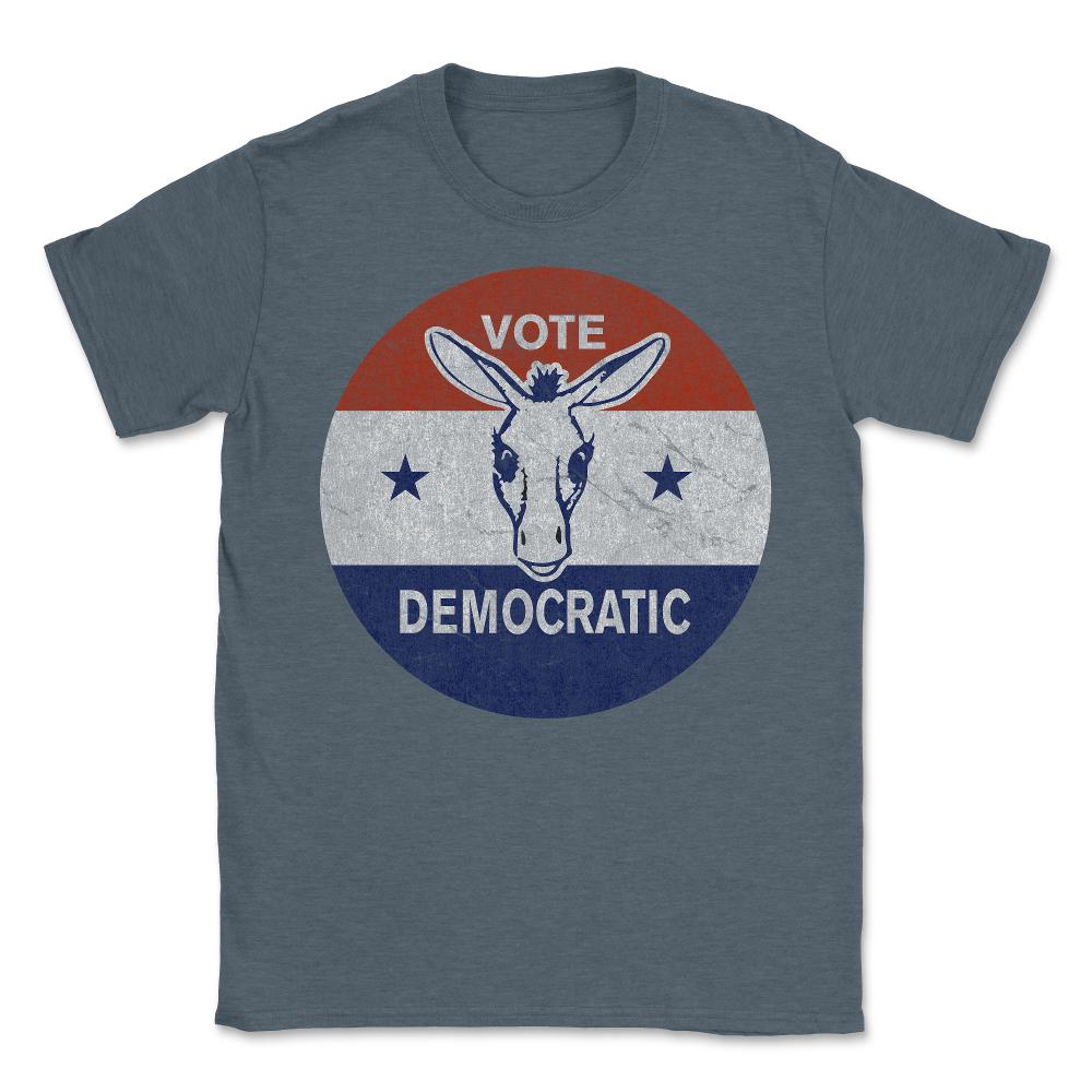 Vote Democratic Retro Democrat - Unisex T-Shirt - Dark Grey Heather