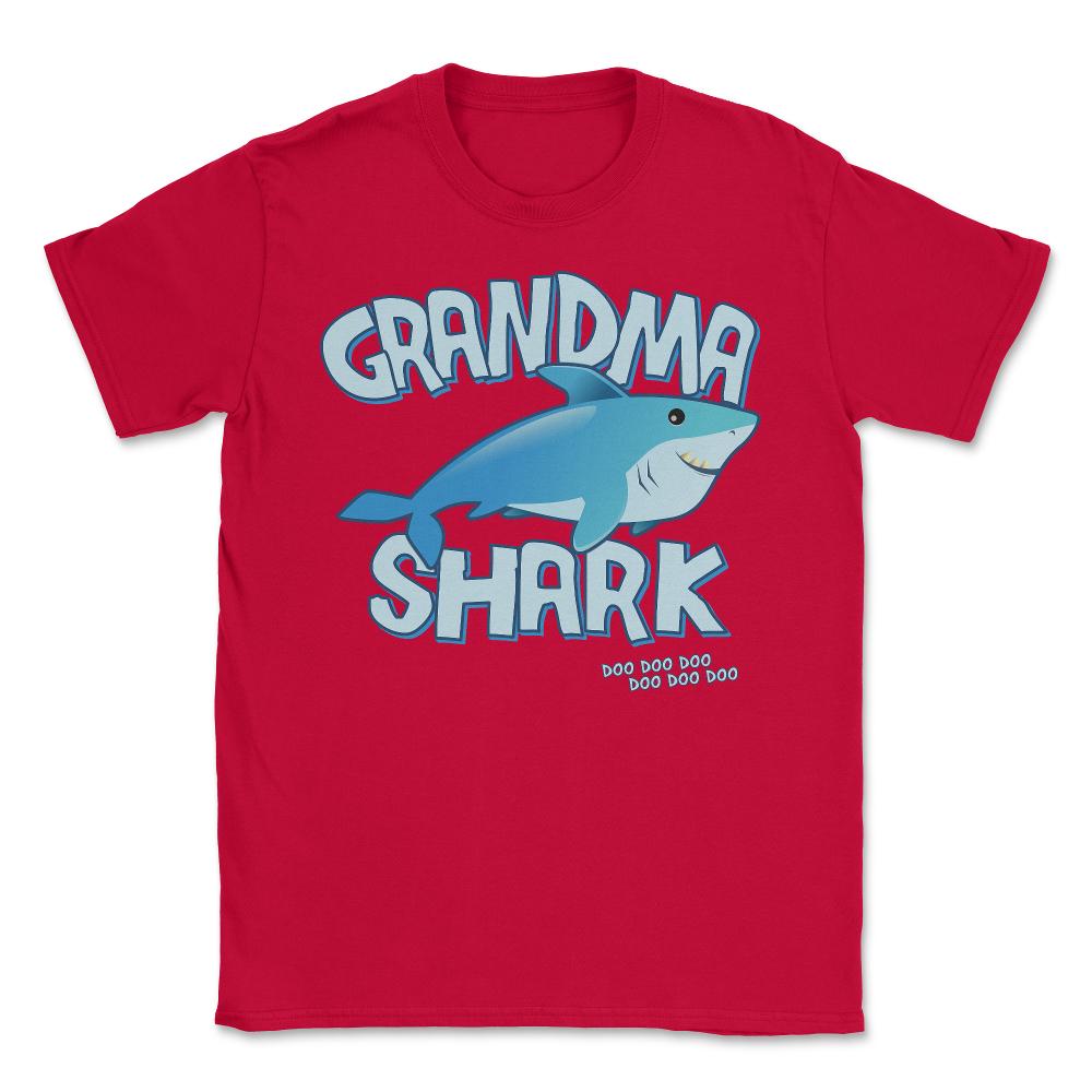 Grandma Shark Doo Doo Doo - Unisex T-Shirt - Red