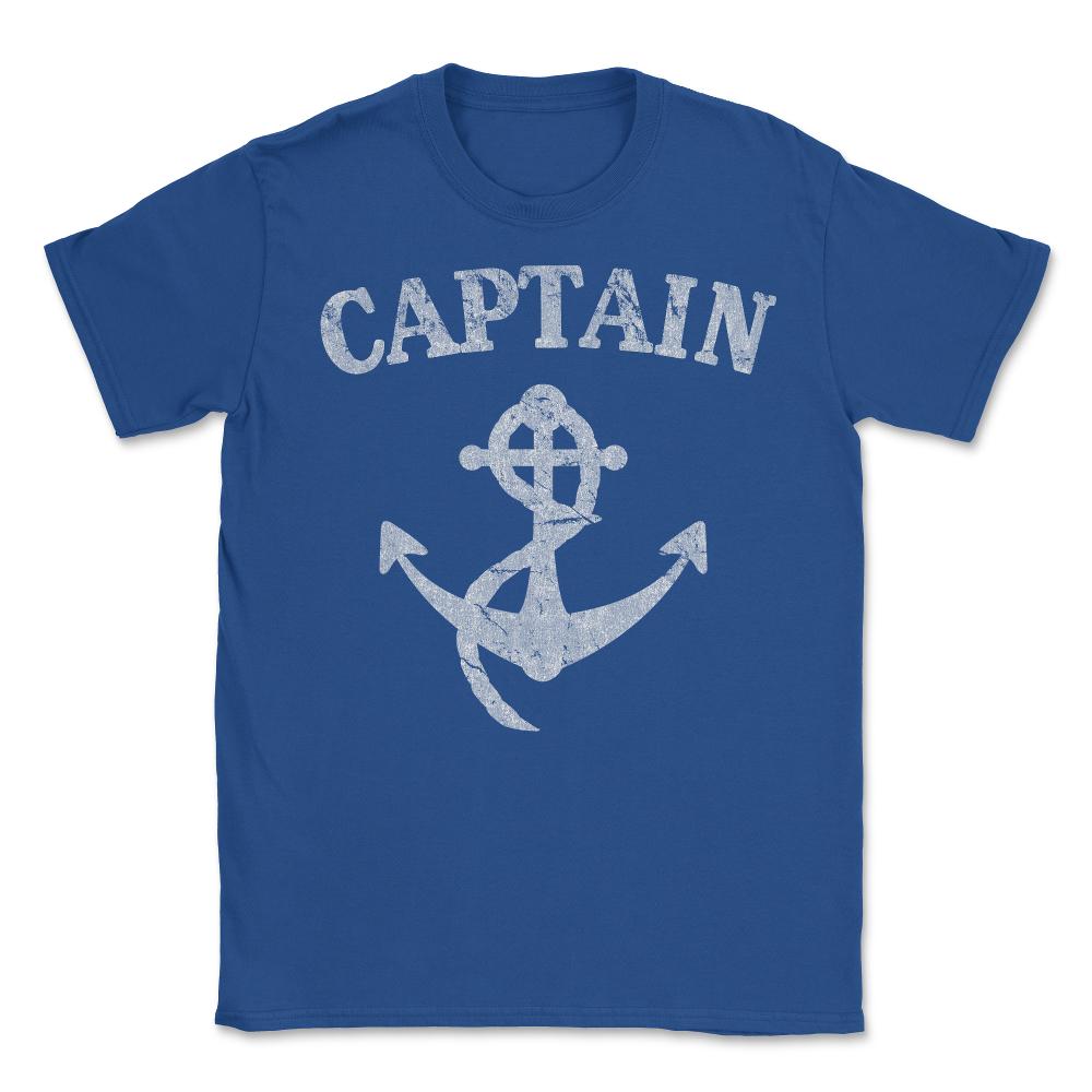 Retro Captain Of The Ship - Unisex T-Shirt - Royal Blue