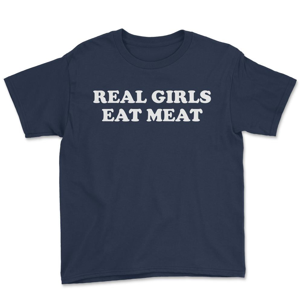Real Girls Eat Meat - Youth Tee - Navy