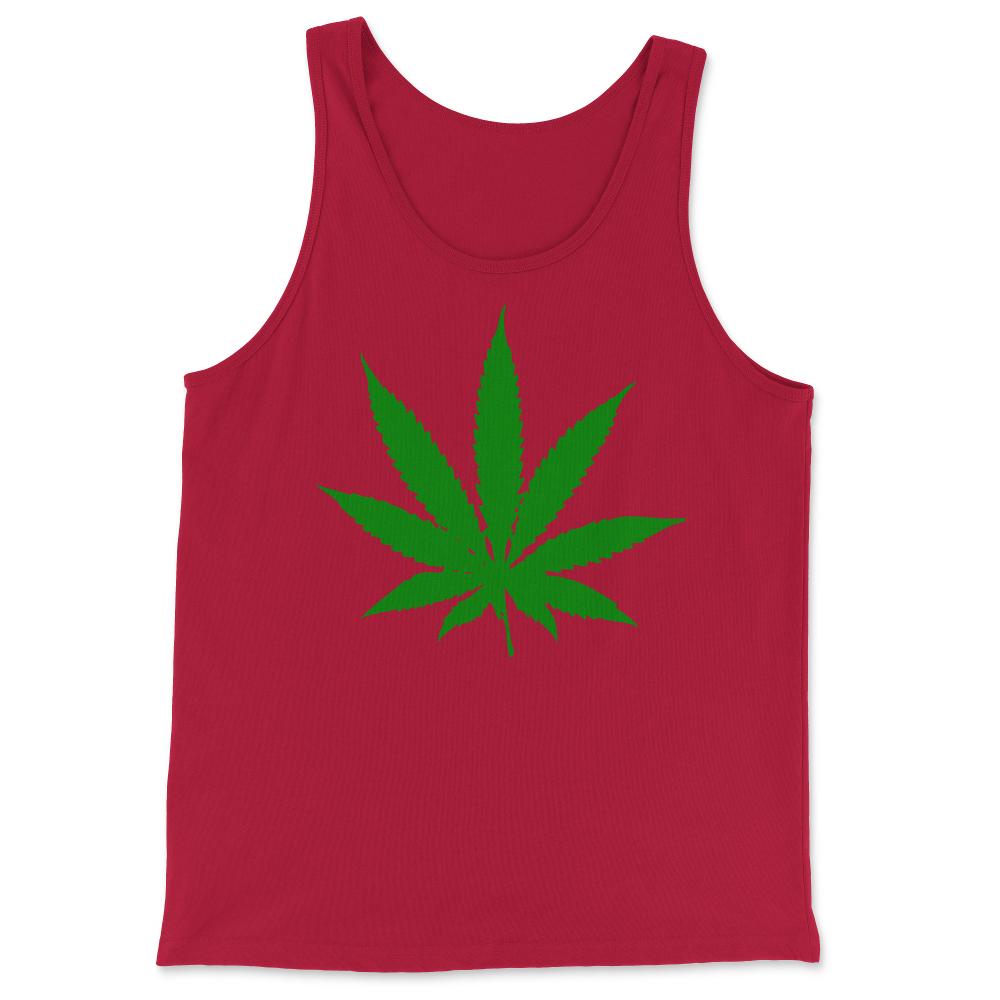 Cannabis Leaf - Tank Top - Red