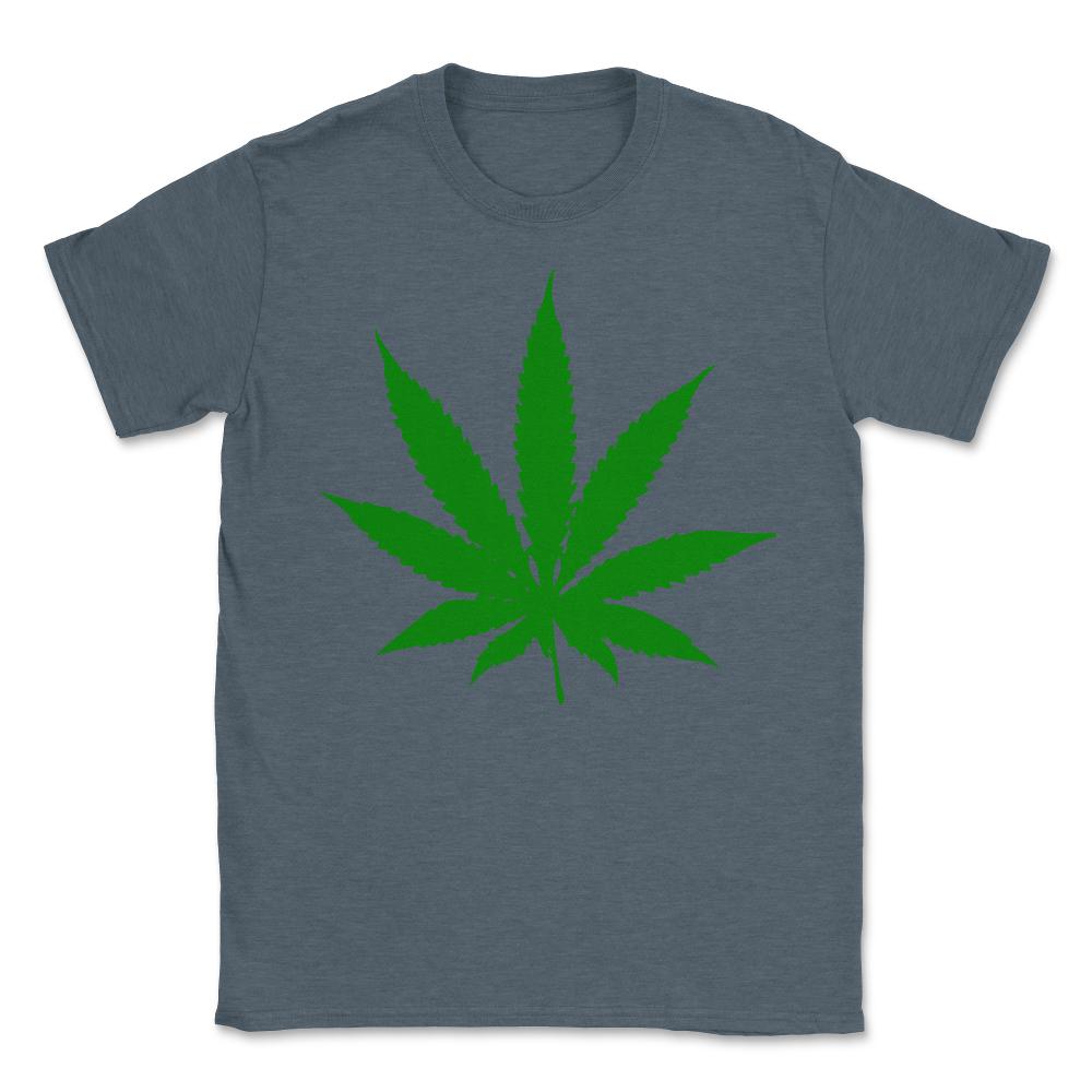 Cannabis Leaf - Unisex T-Shirt - Dark Grey Heather