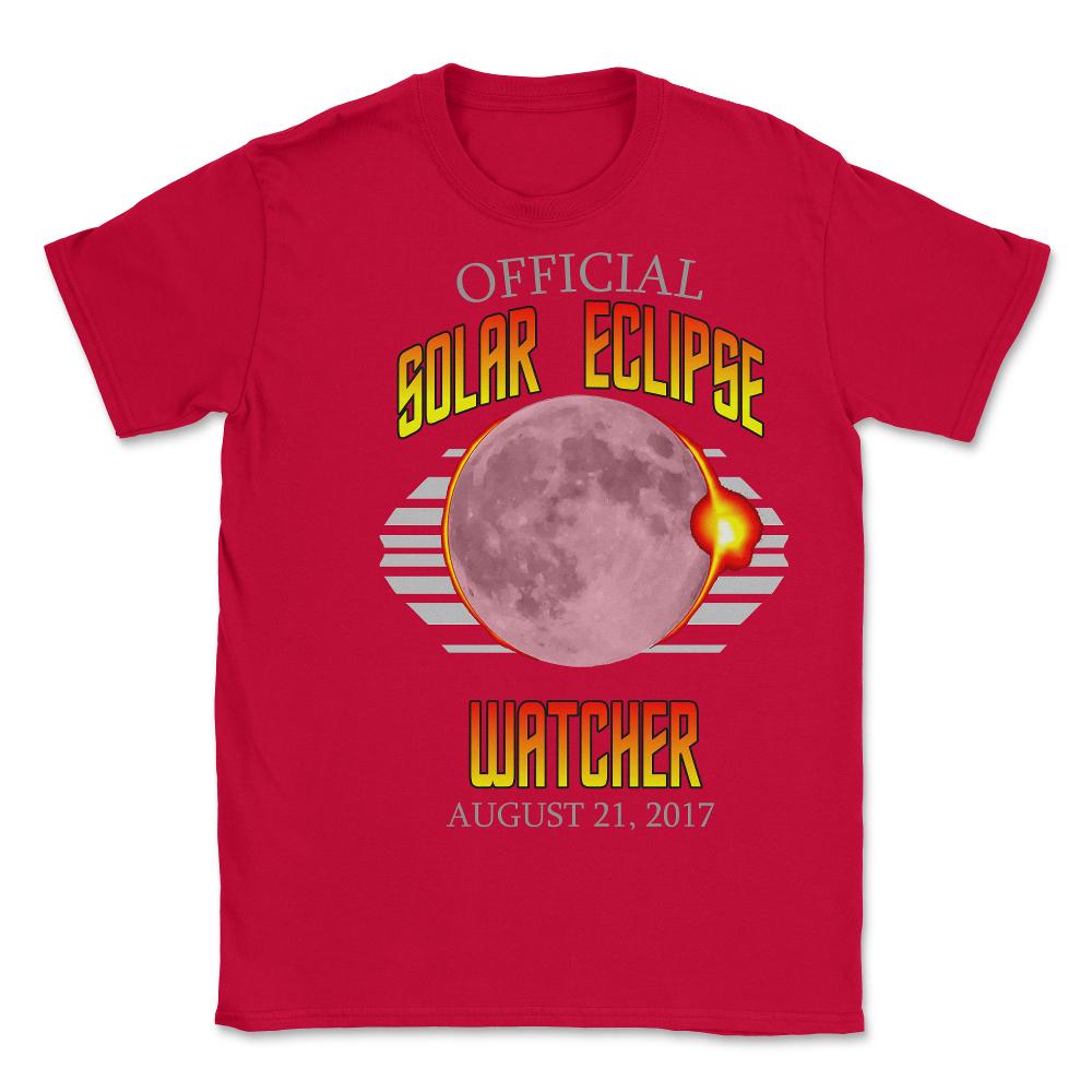 Official Solar Eclipse Watcher - Unisex T-Shirt - Red