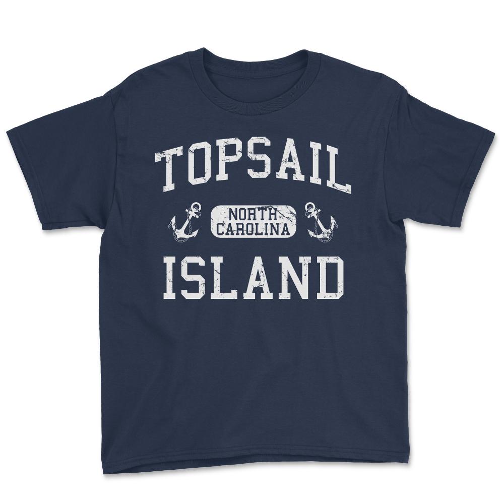 Topsail Island North Carolina - Youth Tee - Navy