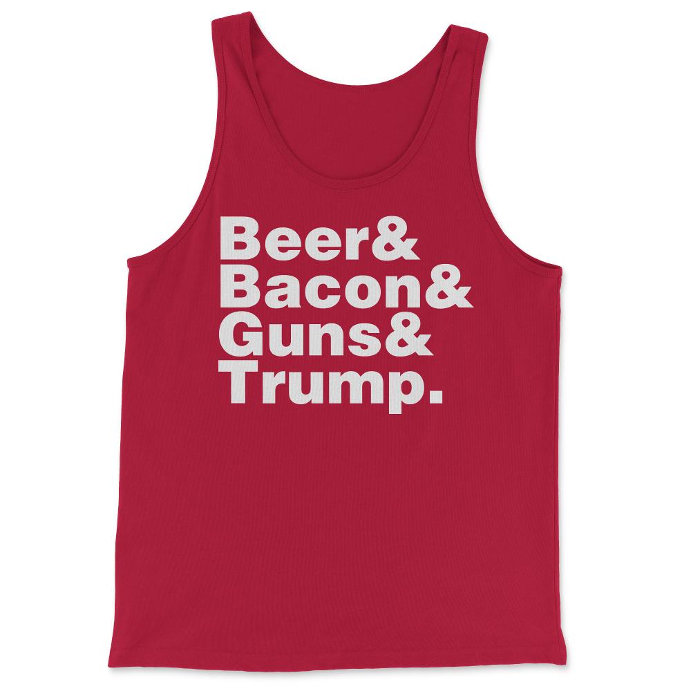 Beer Bacon Guns And Trump - Tank Top - Red