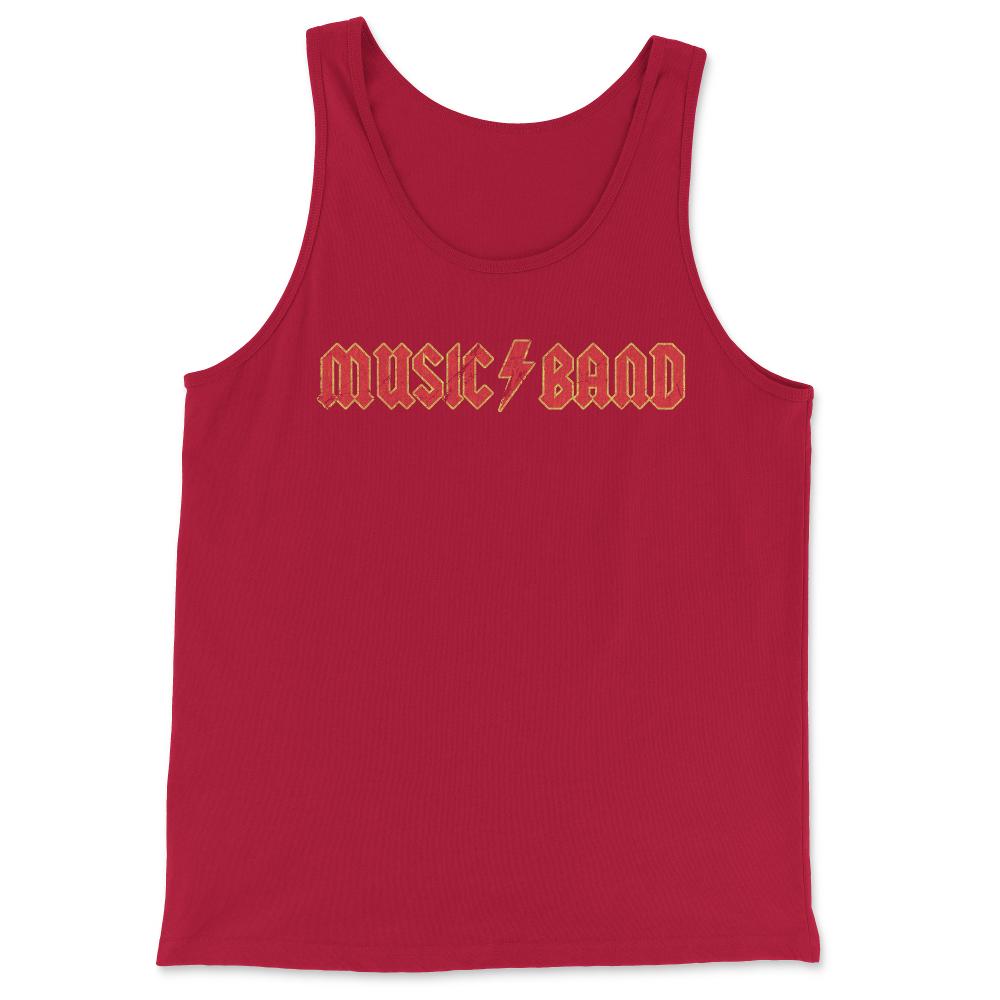 Music Band Distressed Sarcastic Funny - Tank Top - Red