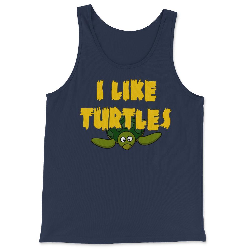 I Like Turtles - Tank Top - Navy