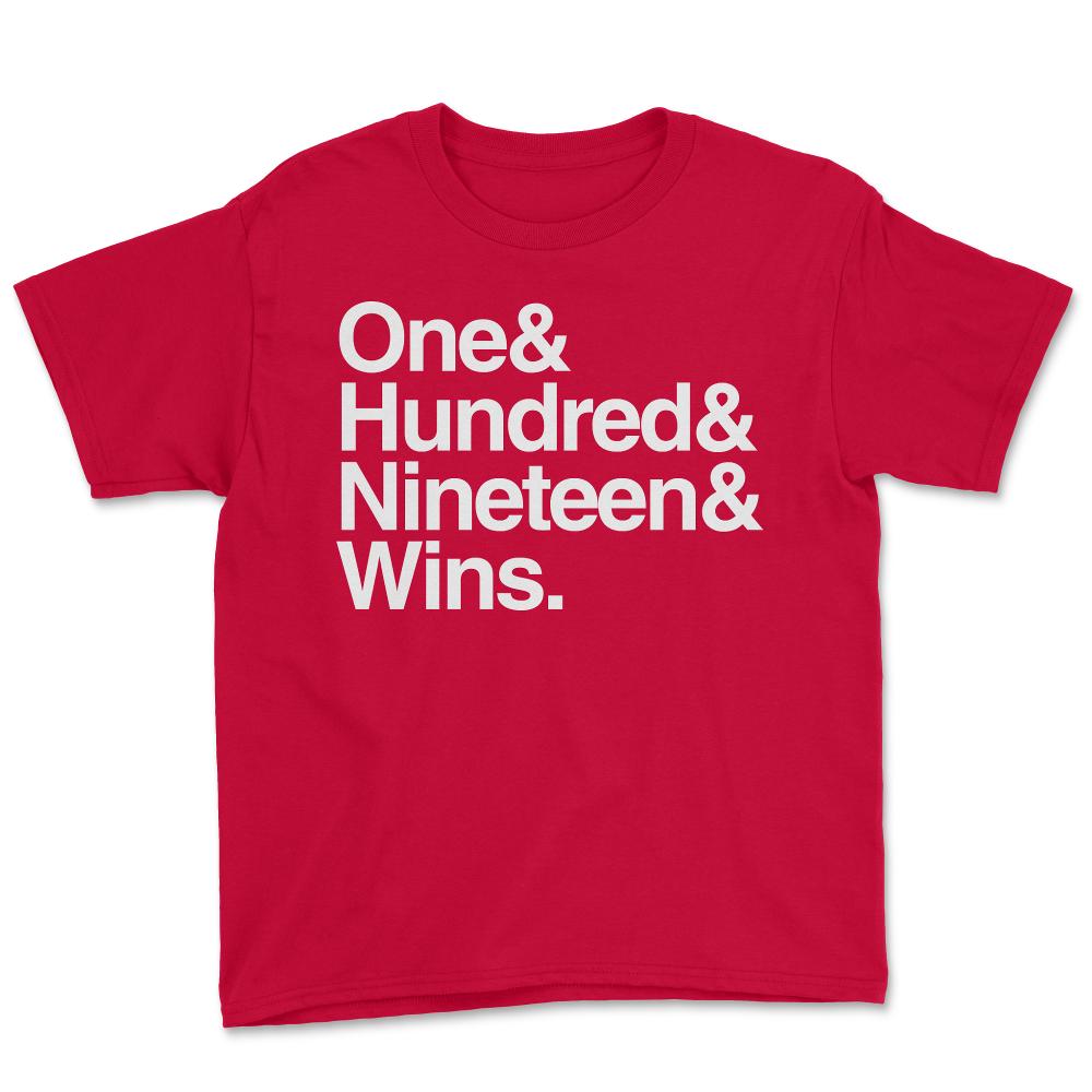 119 Wins - Youth Tee - Red