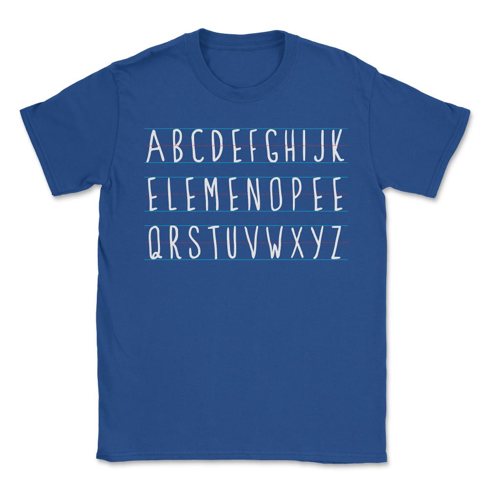 Alphabet Elemeno - Unisex T-Shirt - Royal Blue