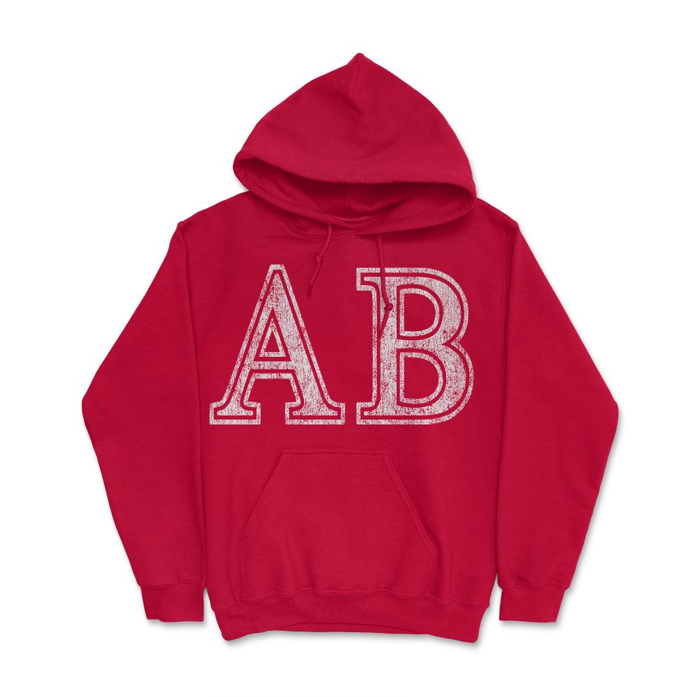 Alpha Beta Ab Retro - Hoodie - Red