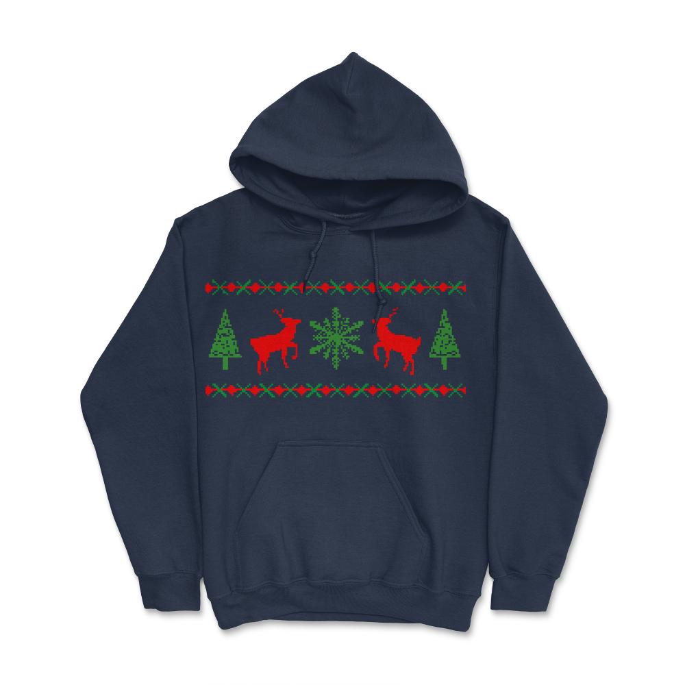 Classic Ugly Christmas Sweater - Hoodie - Navy