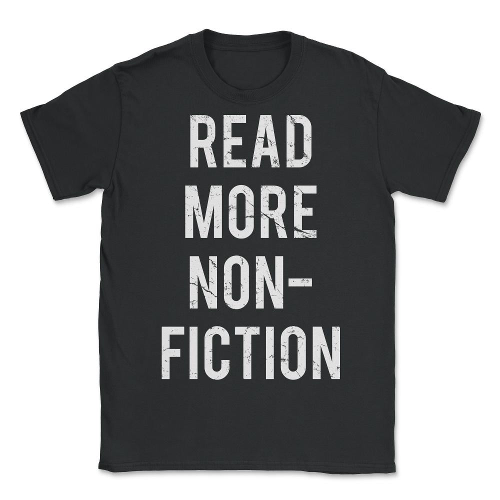 Retro Read More Non-Fiction Books - Unisex T-Shirt - Black
