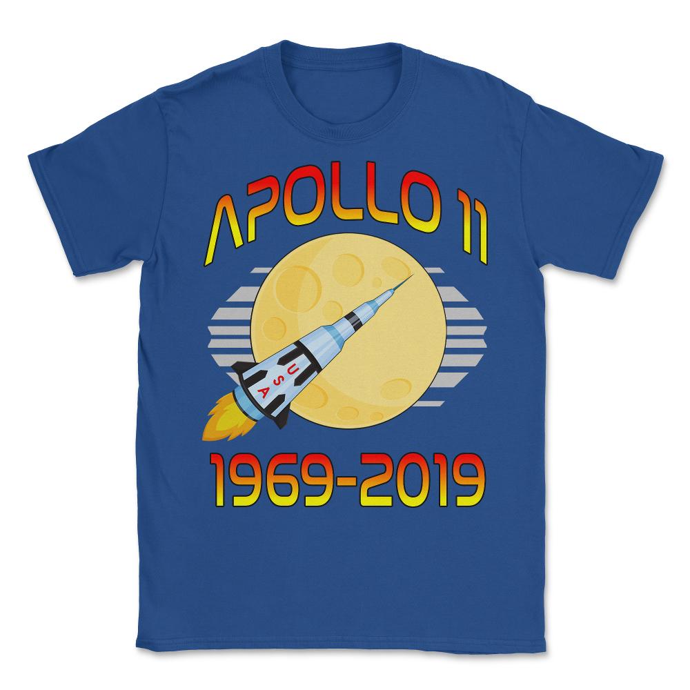 Apollo 11 50th Anniversary Retro Moon Landing - Unisex T-Shirt - Royal Blue