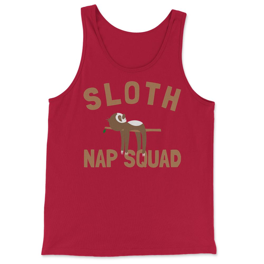 Sloth Nap Squad - Tank Top - Red
