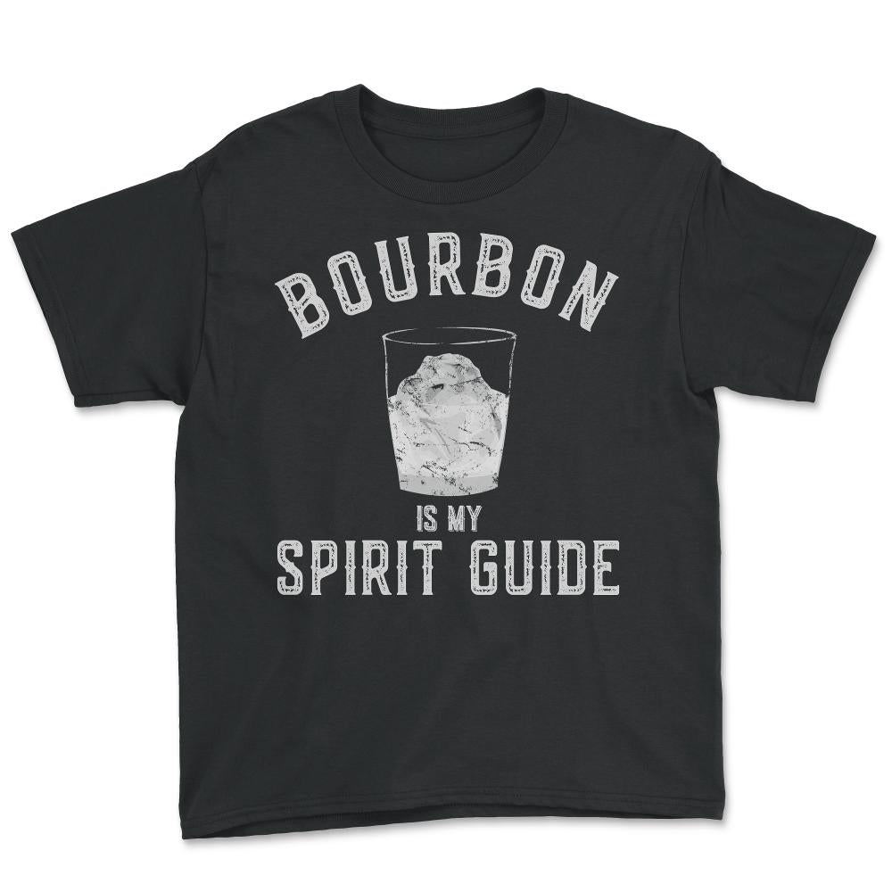 Bourbon is My Spirit Guide - Youth Tee - Black