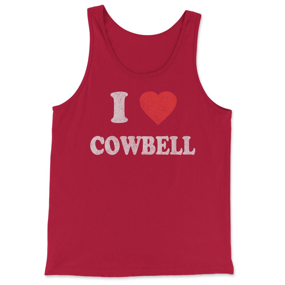 I Love Cowbell Retro - Tank Top - Red