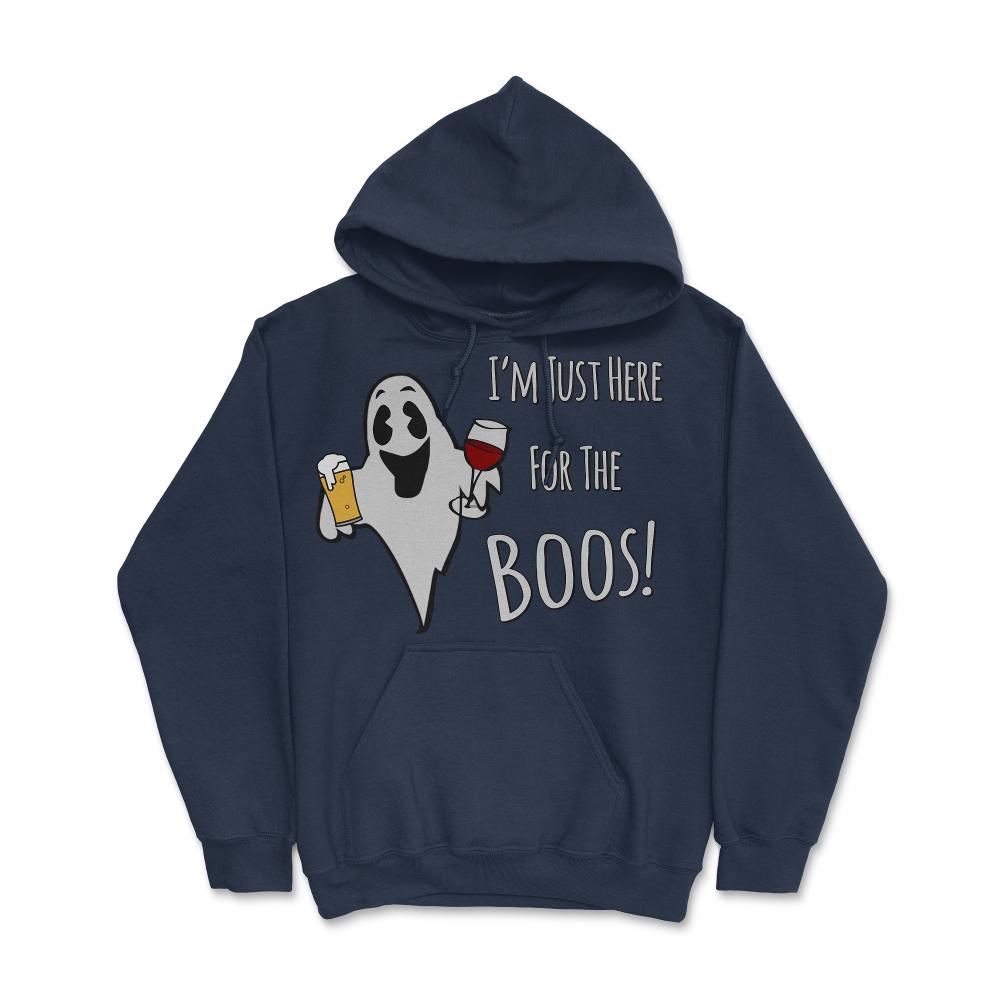 I'm Just Here For the Boos Beer and Wine - Hoodie - Navy