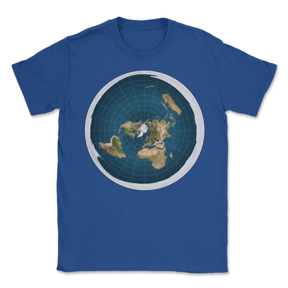 Flat Earth - Unisex T-Shirt - Royal Blue
