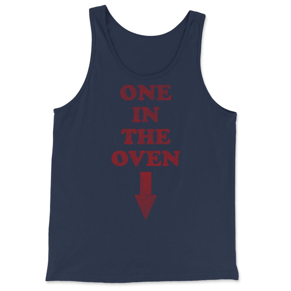 One In The Oven Expecting Pregnant - Tank Top - Navy