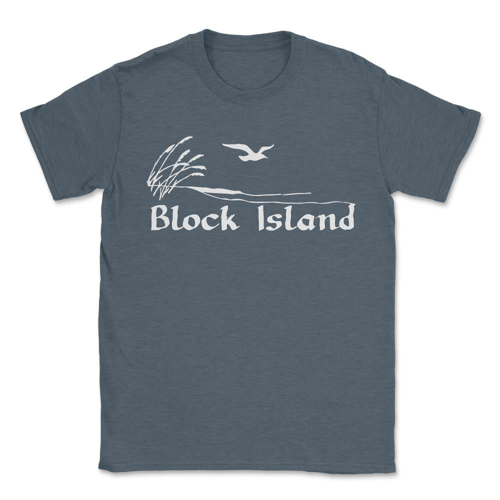 Block Island - Unisex T-Shirt - Dark Grey Heather