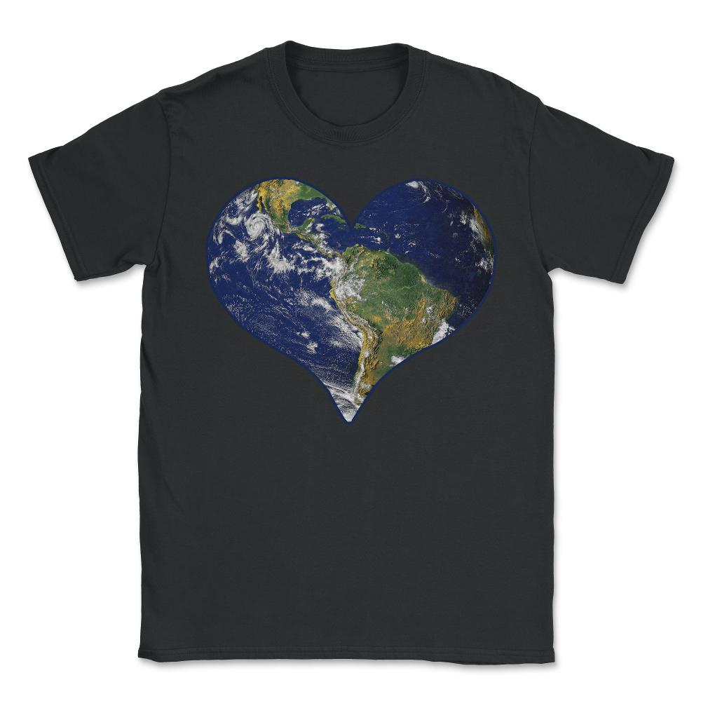 Love Earth Heart Earth Day - Unisex T-Shirt - Black