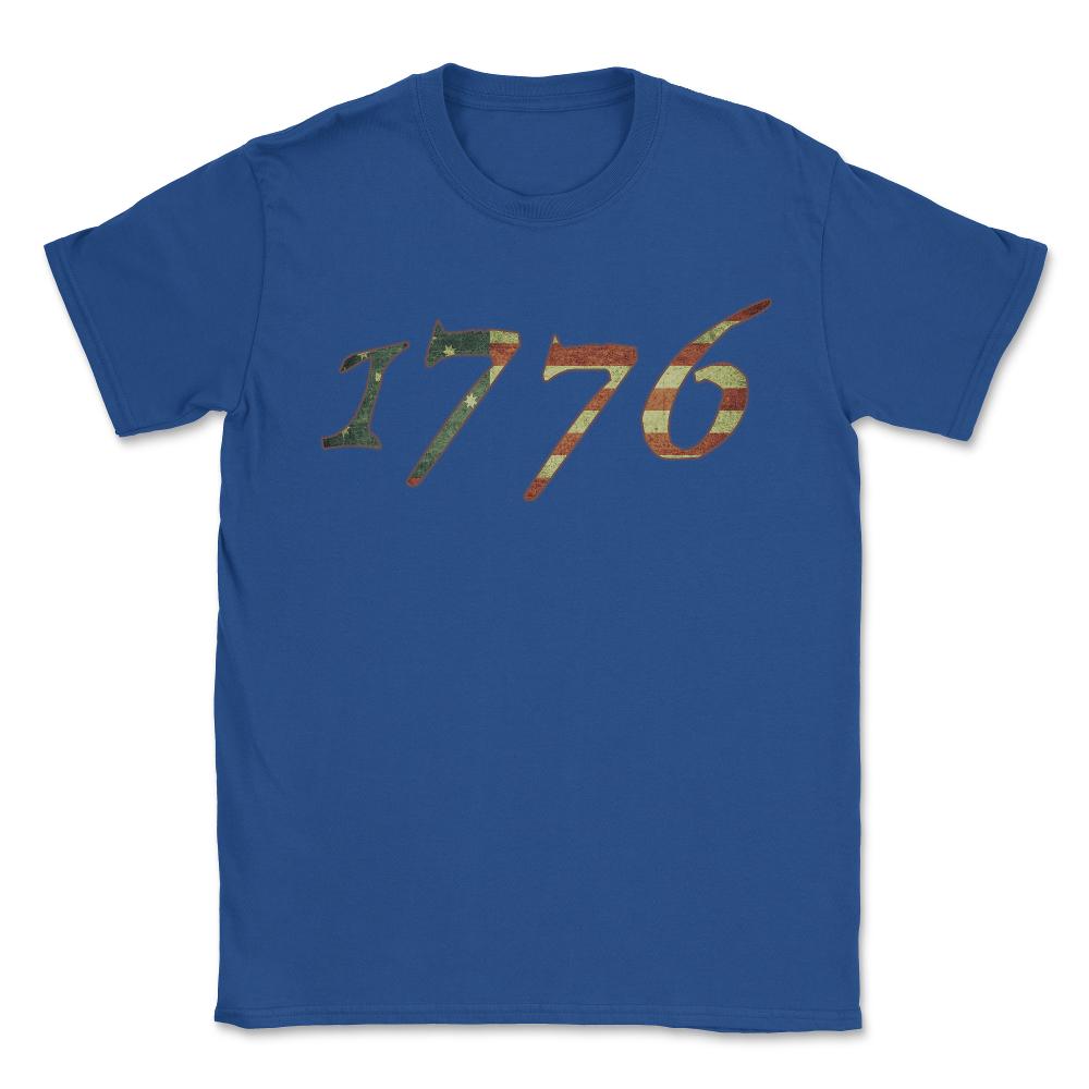 1776 Declaration of Independence US Flag - Unisex T-Shirt - Royal Blue